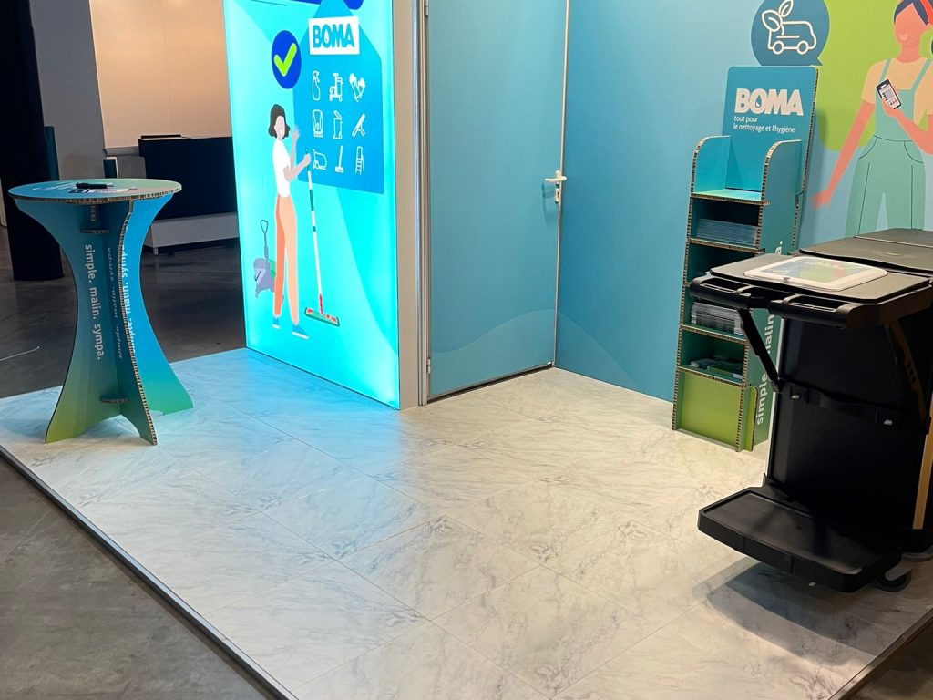 Trade Show Booths Transformed with Stand-On Flooring